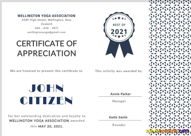 USA Customer Appreciation Certificate, version 2